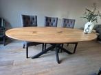 Ovale eiken eettafel!, Ophalen, 100 tot 150 cm, 200 cm of meer, Zo goed als nieuw