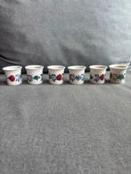 Boerenbont Eierdopjes - Set van 6, Ophalen, Gebruikt, Overige typen, Aardewerk