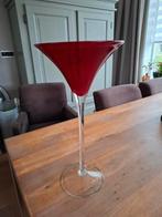 Te koop vaas rood martini vaas, Ophalen, Minder dan 50 cm, Rood, Glas
