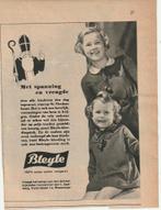 retro reclame 1939 Bleyle kindermode Sinterklaas vreugde, Verzenden, Overige typen