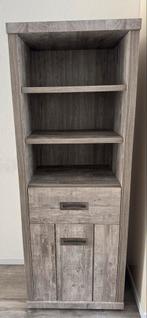Grijze Eikenhouten Kast, Ophalen, Gebruikt, Eikenhout, 50 tot 100 cm