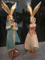 Twee decoratieve konijnenbeelden, Ophalen of Verzenden, Nieuw