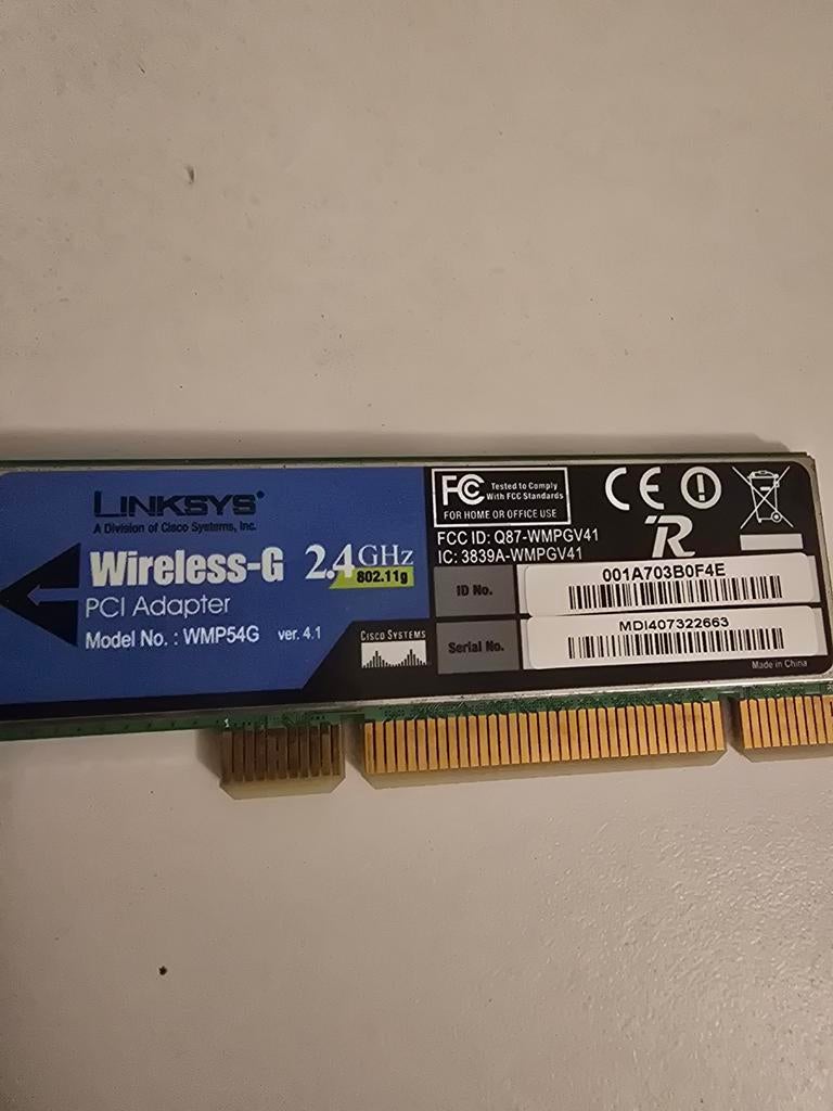 Linksys Wireless-G PCI Adapter - WMP54G, Ophalen of Verzenden, Gebruikt, Intern, Linksys