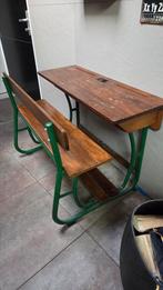 Vintage schoolbankje. Degelijk en mooi, Ophalen of Verzenden