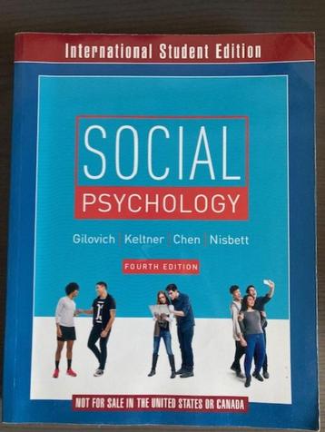 Social Psychology - Gilovich, Keltner, Chen, Nisbett