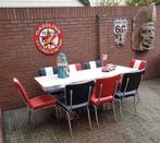 FIFTIES SIXTIES  BEL AIR DINER STOELEN MET TAFEL AMERIKAANS, Ophalen, Overige kleuren, Vijf, Zes of meer stoelen, Metaal