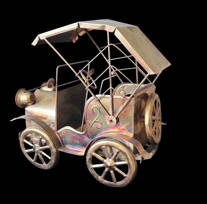 Koperen Muziekdoos Auto - Vintage Decoratie, Antiek en Kunst, Antiek | Overige Antiek, Ophalen of Verzenden