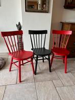 3 stoelen, Ikea, 2 x rood, 1 x zwart., Ophalen, Gebruikt, Overige kleuren, Drie