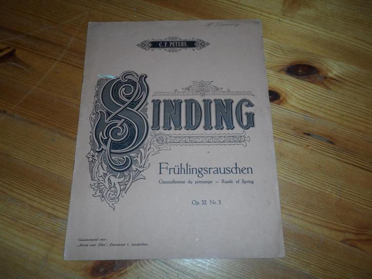 Sinding, Muziek en Instrumenten, Bladmuziek, Gebruikt, Artiest of Componist, Klassiek, Piano, Ophalen of Verzenden