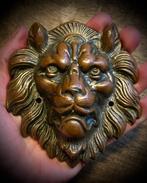 Wand ornament Leeuw Plaquette Prachtig hoofd antiek brons, Verzenden