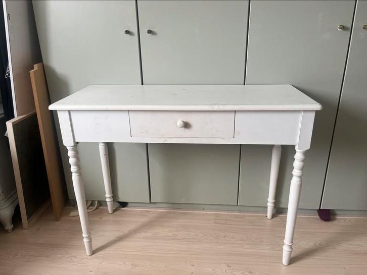 Super leuke sidetable / bureautje, Huis en Inrichting, Tafels | Sidetables, Gebruikt, 25 tot 50 cm, 100 tot 150 cm, Rechthoekig