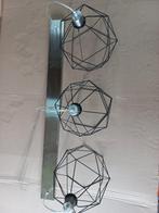 Hanglamp met 3 Ikea gaas kappen Brunsta / Havsdjup, Ophalen of Verzenden, Gebruikt, Metaal, Minder dan 50 cm