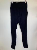 Japan TKY zwarte high waist travelstof broek grijze bies XS, Zwart, Japan TKY, Leidsevaartweg 1, 2106NA Heemstede, Ophalen of Verzenden