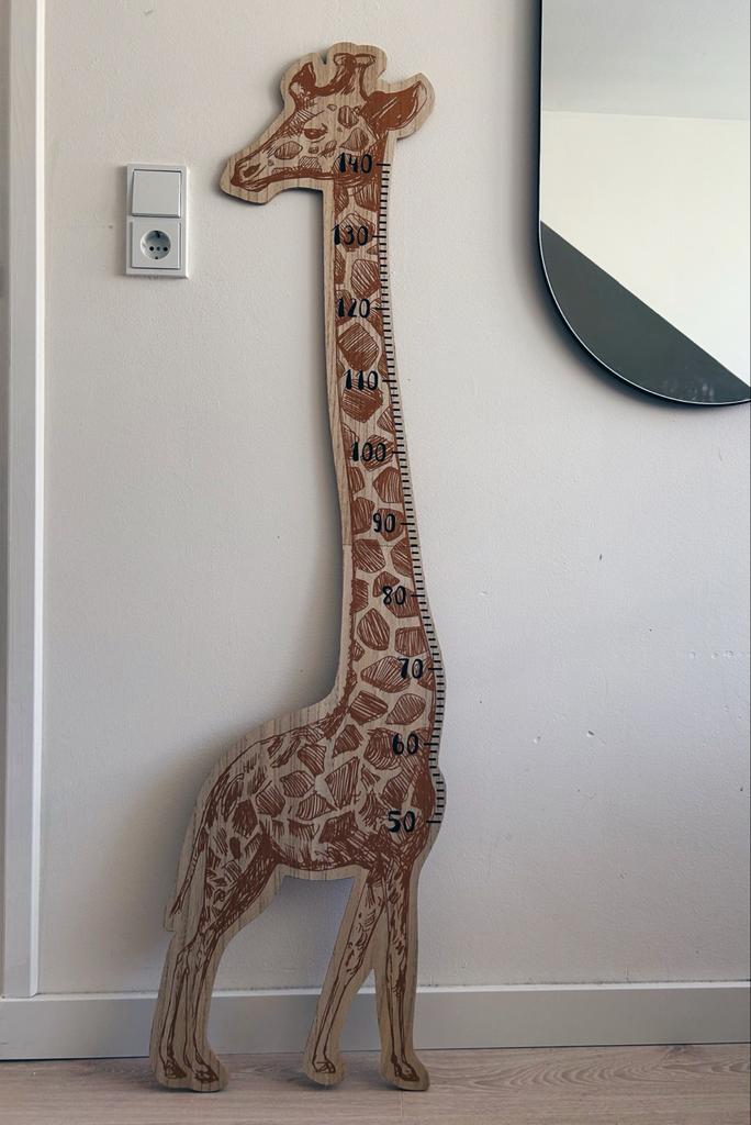 Houten Giraffe Groeimeter - Nieuw & Inklapbaar, Ophalen, Nieuw, Wanddecoratie