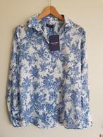 Saint James blauw/ witte, katoenen blouse., Maat 38/40 (M), Saint James, Wit, Nieuw