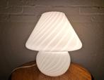Murano Witte Swirl Mushroom lamp, jaren 70, Gebruikt, -, -, Mushroom, space age, murano, Italy, design lamp