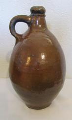 Grote antieke olie kruik zout geglazuurd aardewerk pot, Antiek en Kunst, Verzenden