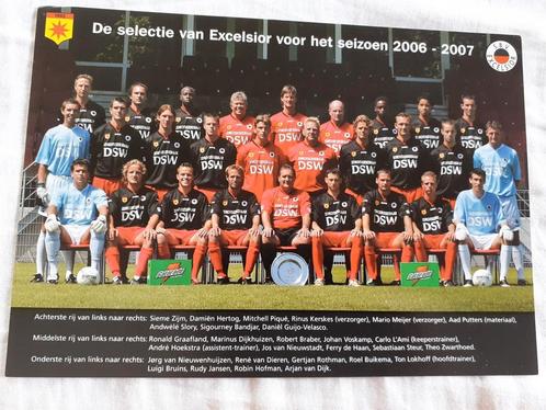 Teamkaart SBV Excelsior seizoen 2006-2007, Verzamelen, Sportartikelen en Voetbal, Zo goed als nieuw, Ophalen of Verzenden