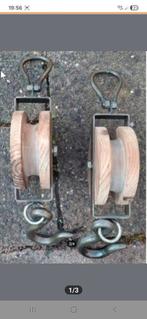 Vintage Katrollen Set - Decoratief & Functioneel, Ophalen of Verzenden