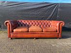 Prachtige Chesterfield bank cognac GRATIS BEZORGD!, Gebruikt, Ophalen of Verzenden, 200 tot 250 cm, Leer