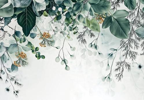 Hangende bladeren vlies fotobehang Eucalyptus - ook op maat, Huis en Inrichting, Stoffering | Behang, minder dan 10 m², Verzenden