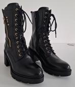 Zwarte, stoere veterlaarsjes, maat 38, Zwart, Lage of Enkellaarzen, Ophalen of Verzenden, Onbekend