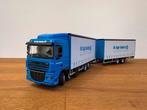 WSI DAF XF105 Space Cab 6x2 schuifzeilcombi Lage Landen 1:50, Ophalen of Verzenden, Zo goed als nieuw, Bus of Vrachtwagen, Wsi