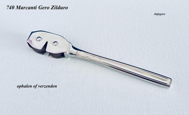 740 Marcanti Gero Zilduro 1 Messenslijper rvs, Antiek en Kunst, Antiek | Bestek, Ophalen