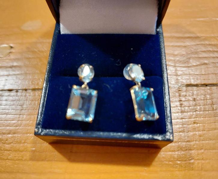 14 karaat geelgouden oorbellen met 8,48 (!) karaat topaas, Sieraden, Tassen en Uiterlijk, Oorbellen, Nieuw, Hangers, Overige materialen