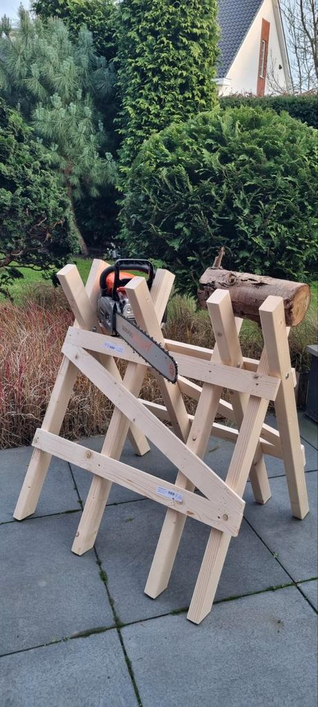 Inklapbare zaagbok nieuw, Tuin en Terras, Tuinstoelen, Nieuw, Hout, Ophalen of Verzenden