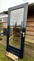 Hardhouten buitendeur zgan!, Doe-het-zelf en Verbouw, Deuren en Horren, Glas, 80 tot 100 cm, Zo goed als nieuw, Buitendeur