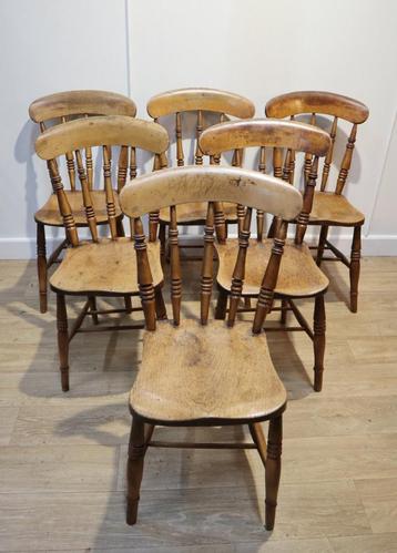 Set van 6 antieke Windsorstoelen  beschikbaar voor biedingen