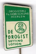Speldje DE DROGIST DROGISTERIJ FA GEBR SCHIJNS HEERLEN (A5)K, Verzamelen, Speldjes, Pins en Buttons, Verzenden, Gebruikt, Overige onderwerpen