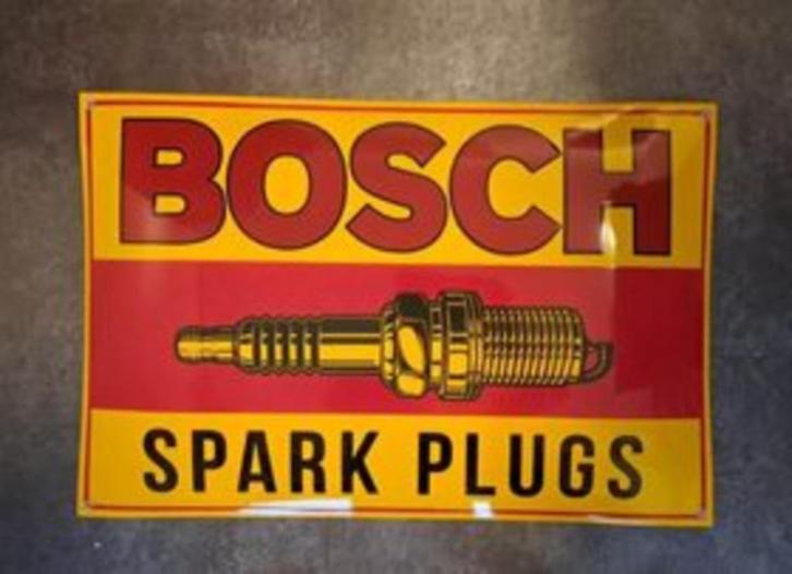 Bosch spark plug emaillen reclame bord en veel andere borden, Verzamelen, Merken en Reclamevoorwerpen, Zo goed als nieuw, Reclamebord