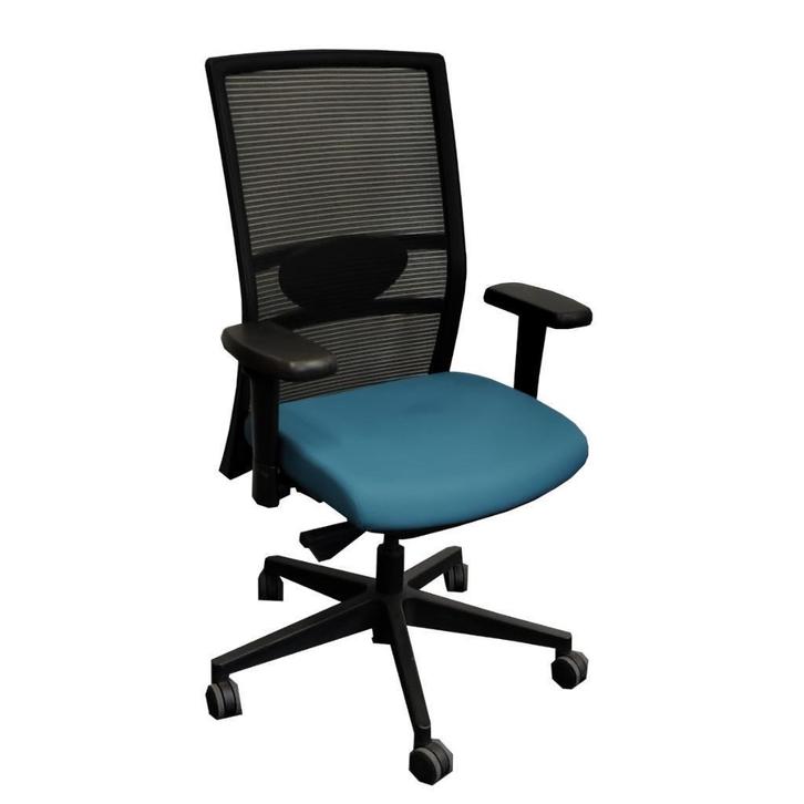 Omnis Bureaustoel Zwart Turquoise NPR1813, Huis en Inrichting, Bureaustoelen, Nieuw, Bureaustoel, Zwart, Ergonomisch, Ophalen of Verzenden