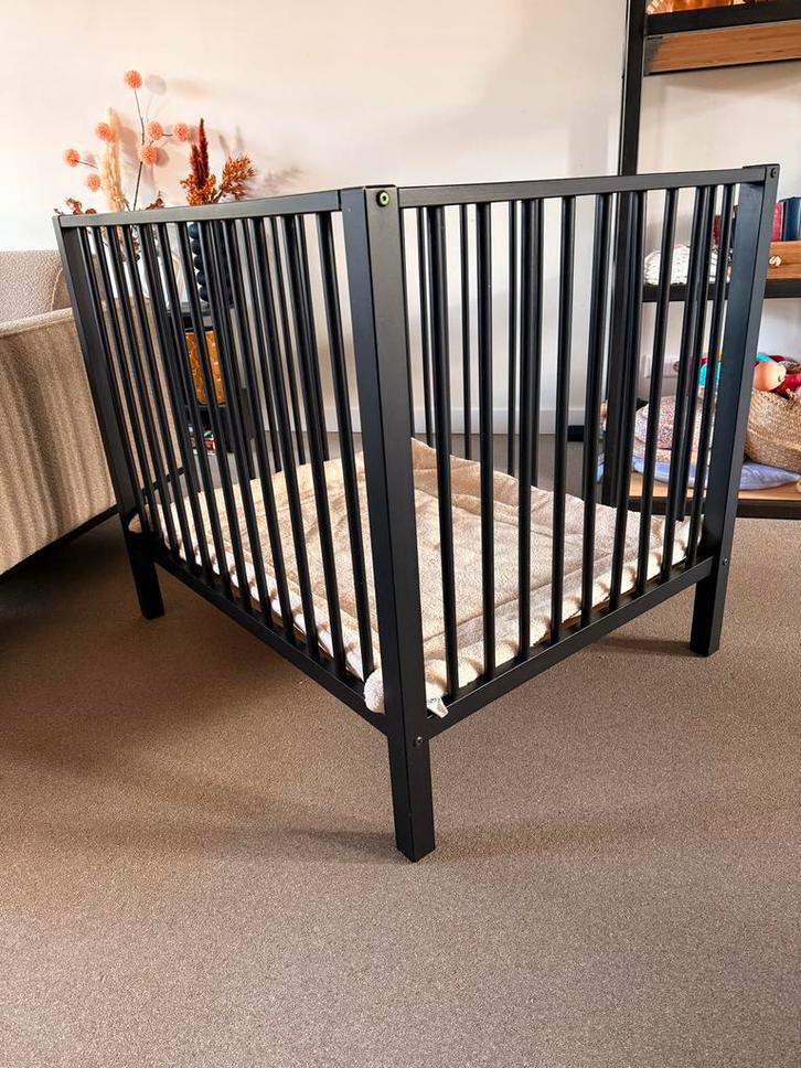 Babypark Box Zwart + 2 Boxkleden, Kinderen en Baby's, Babywiegjes en Ledikanten, Gebruikt, Ledikant, Ophalen