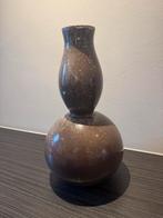 Mooie bruine vaas 45 cm hoog, Ophalen, Overige kleuren, Minder dan 50 cm, Glas