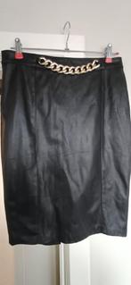 Amisu zwarte leren rok met gouden detail maat 40, Maat 38/40 (M), Zwart, Nieuw, Ophalen of Verzenden