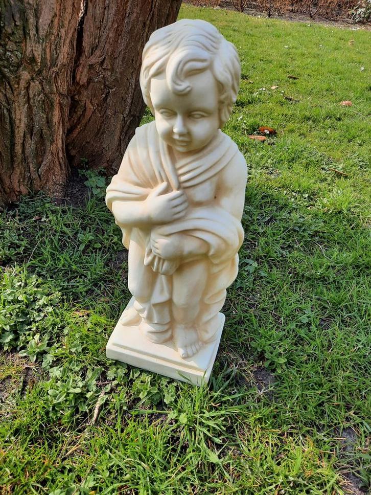 Jongen Beeld van gips, Verzamelen, Beelden en Beeldjes, Zo goed als nieuw, Mens, Ophalen of Verzenden