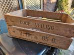Oude houten veilingkist, Ophalen, Minder dan 50 cm, Gebruikt, Grenenhout