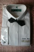 0verhemd PARTYOVERHEMD met blinde sluiting maat 43 NIEUW, Ophalen of Verzenden, Nieuw, Wit, Halswijdte 43/44 (XL)