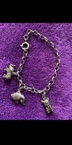 Zilveren bedelarmband met mooi groot slot!, Sieraden, Tassen en Uiterlijk, Armbanden, Ophalen of Verzenden, Zo goed als nieuw