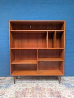 Vintage boekenkast LPkast, jaren 60, Ophalen, Met plank(en), Gebruikt, Teakhout