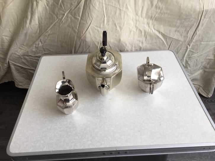 Verzilverd koffie servies, Antiek en Kunst, Antiek | Goud en Zilver, Ophalen of Verzenden