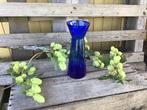 Diepblauwe Hyacint Vaas - Noors Handgeblazen Glas, Antiek en Kunst, Ophalen of Verzenden