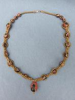 Kralen ketting van millefiori glas - 19e – 20e eeuw, Sieraden, Tassen en Uiterlijk, Antieke sieraden, Ophalen of Verzenden, Overige materialen