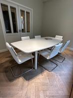 Vergadertafel met 6 stoelen van SitLand, Huis en Inrichting, Stoelen, Ophalen, Gebruikt, Zwart