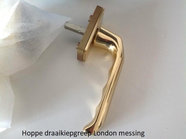 Messing draaikiepgreep raamgreep Hoppe London, Hobby en Vrije tijd, Overige Hobby en Vrije tijd, Nieuw, Ophalen of Verzenden
