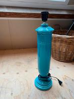 Blauwe Tafellamp met Witte Kap, Huis en Inrichting, Lampen | Tafellampen, Ophalen, Gebruikt, Overige materialen, Minder dan 50 cm