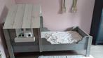 Bed steigerhout, Kinderen en Baby's, Kinderkamer | Bedden, Ophalen, 85 tot 100 cm, Gebruikt, Lattenbodem